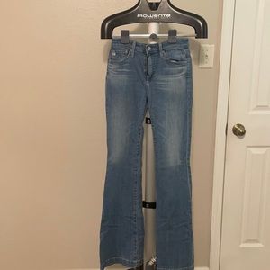 AG denim high rise flare jeans